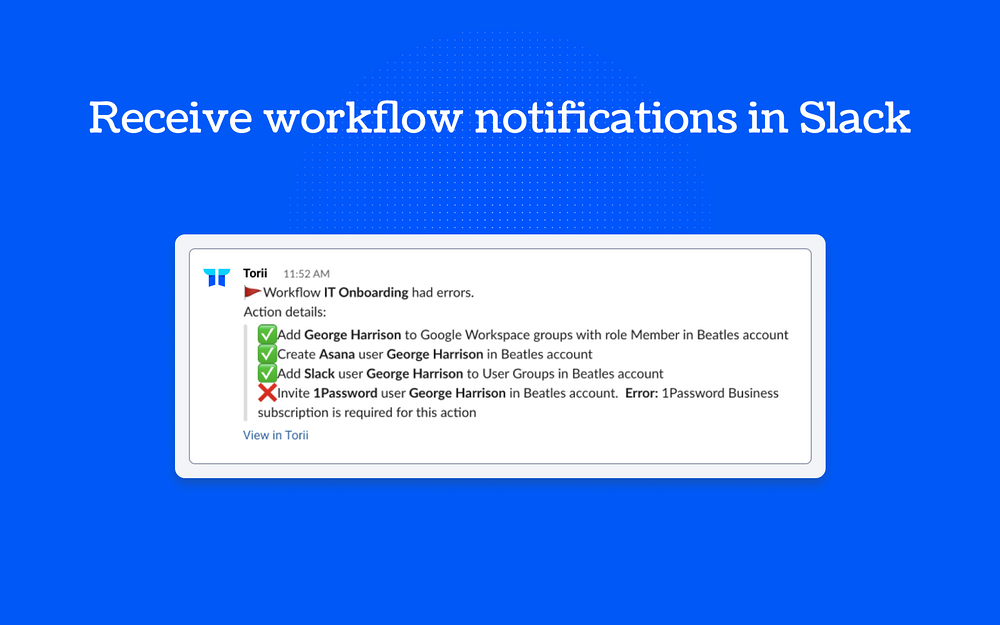 Torii settings interface — Finance app on the Slack Marketplace