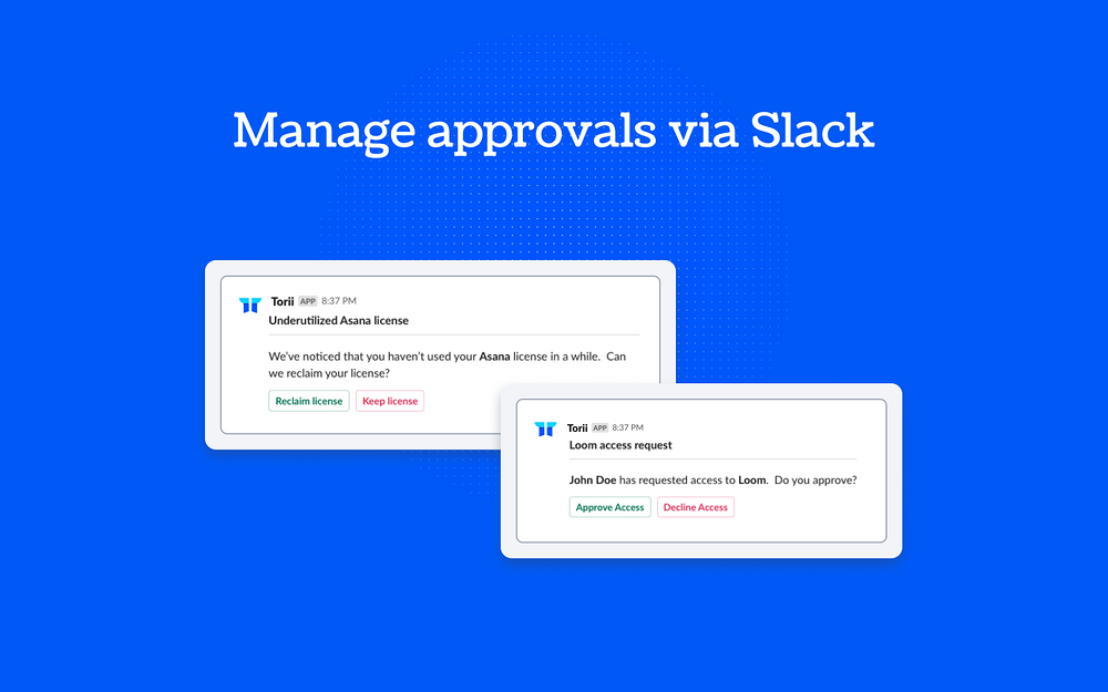 Torii dashboard view — Finance app on the Slack Marketplace
