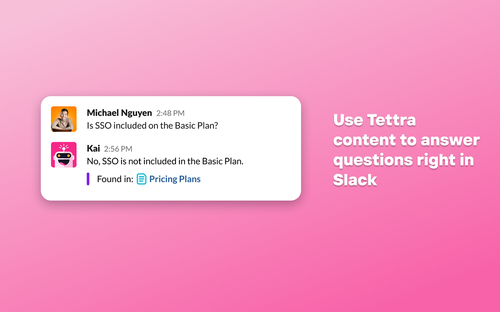 Tettra Wiki primary marketing image — File Management app on the Slack Marketplace