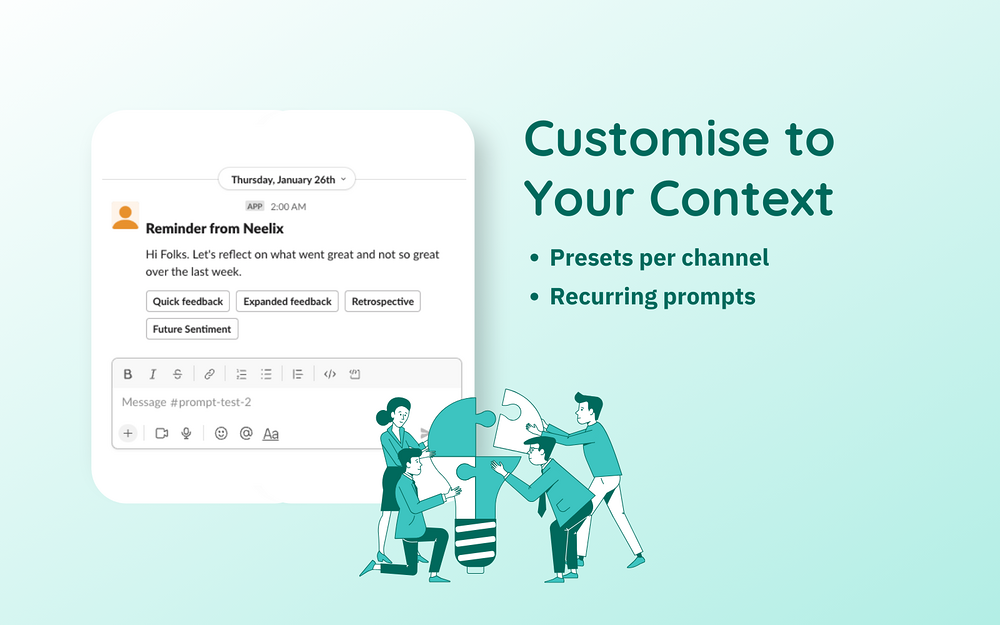 Neelix Live Pulse settings interface — Social & Fun app on the Slack Marketplace