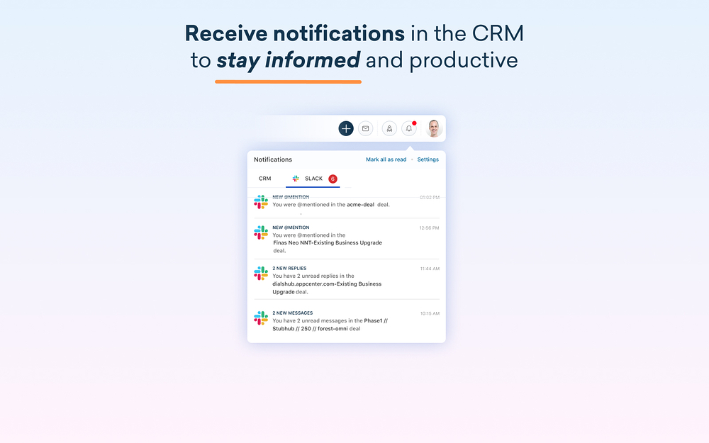 Freshworks mobile preview — Sales app on the Slack Marketplace