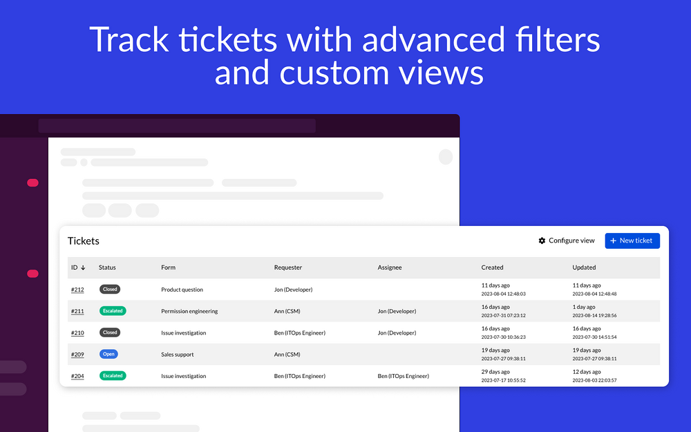 Suptask settings interface — Customer Support app on the Slack Marketplace