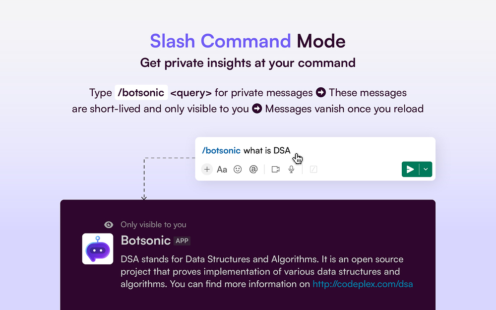 Botsonic settings interface — Customer Support app on the Slack Marketplace