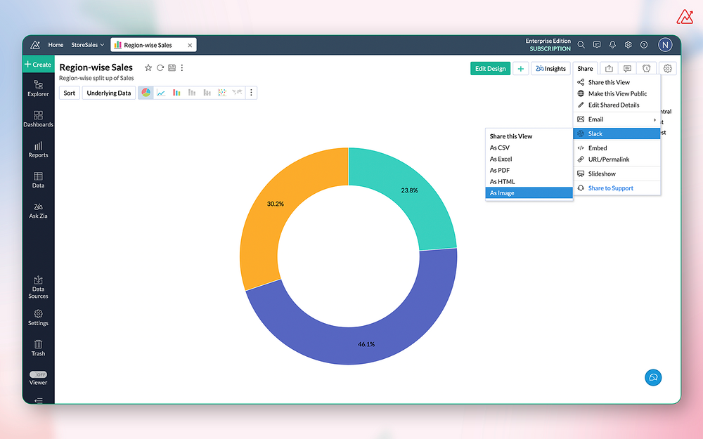 Zoho Analytics integration setup — Marketing app on the Slack Marketplace