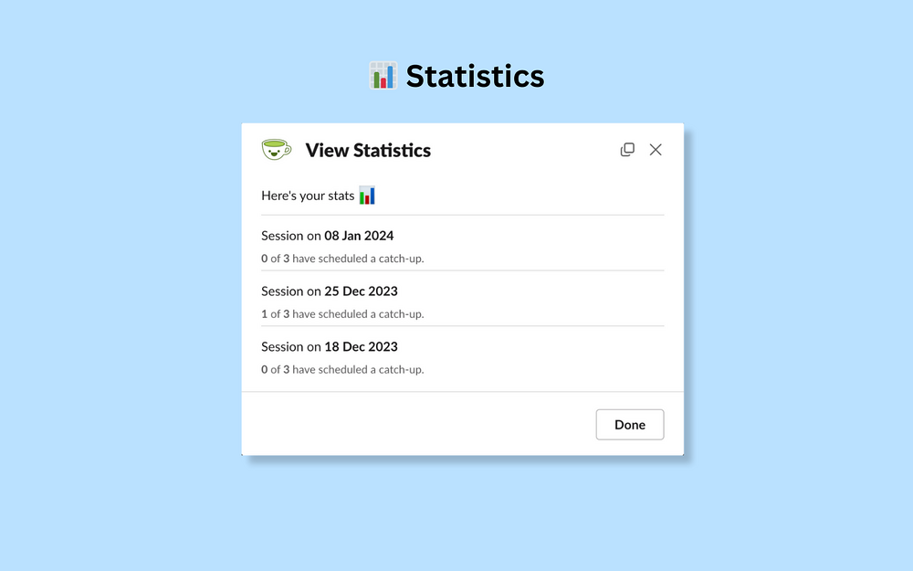 TeaTime.Chat settings interface — Social & Fun app on the Slack Marketplace