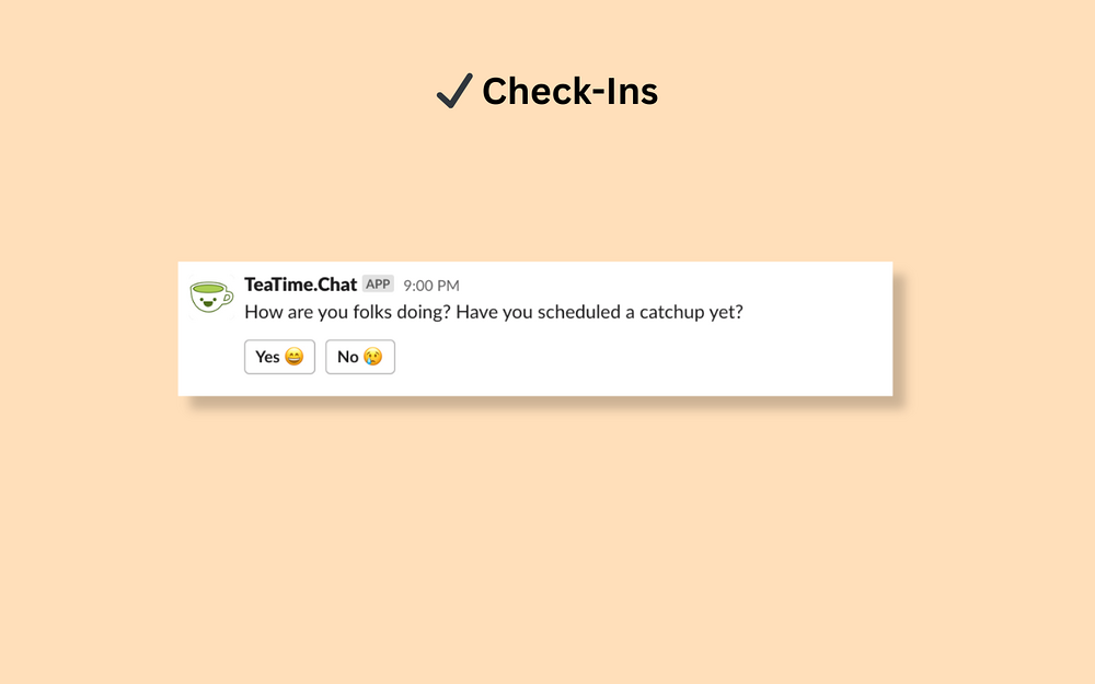 TeaTime.Chat dashboard view — Social & Fun app on the Slack Marketplace