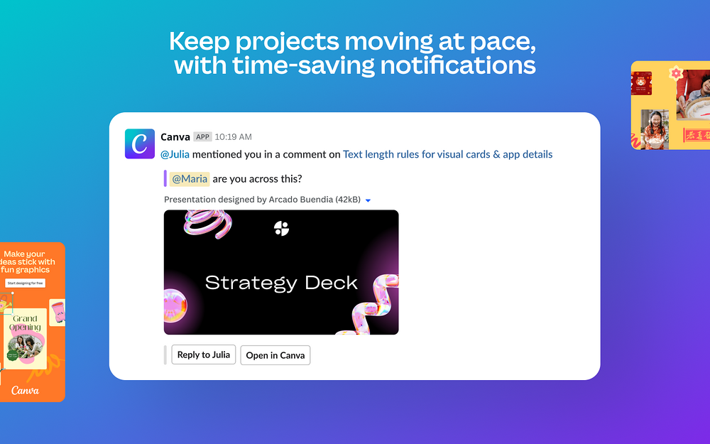 Canva primary marketing image — Marketing app on the Slack Marketplace