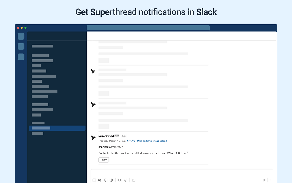Superthread primary marketing image — Project Management app on the Slack Marketplace