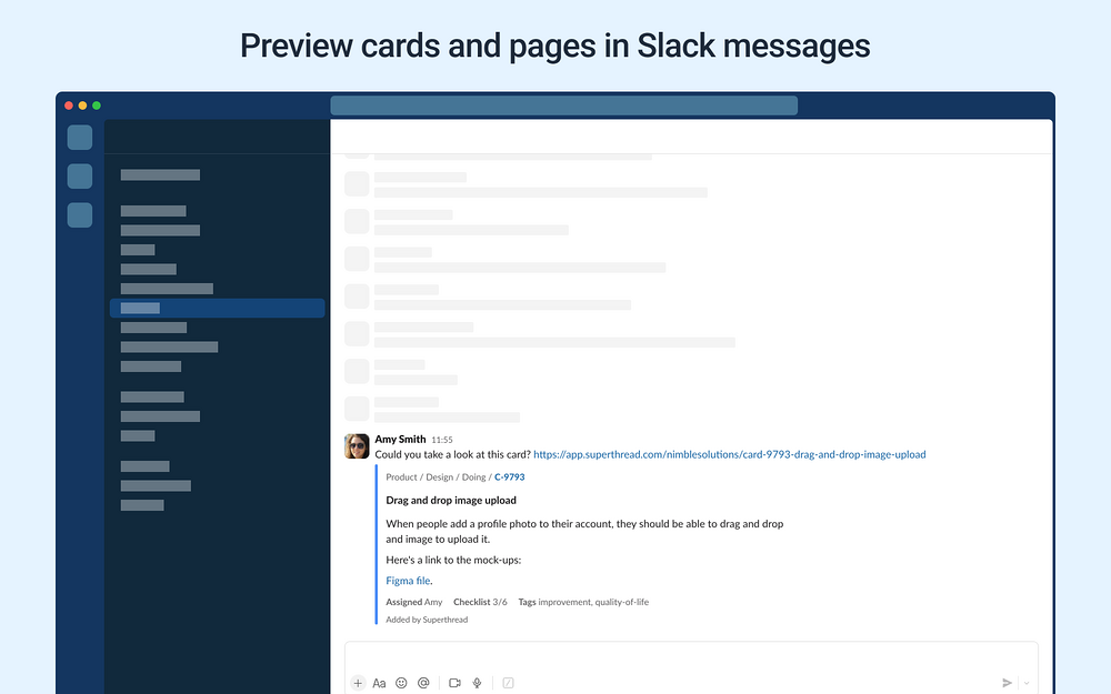 Superthread settings interface — Project Management app on the Slack Marketplace
