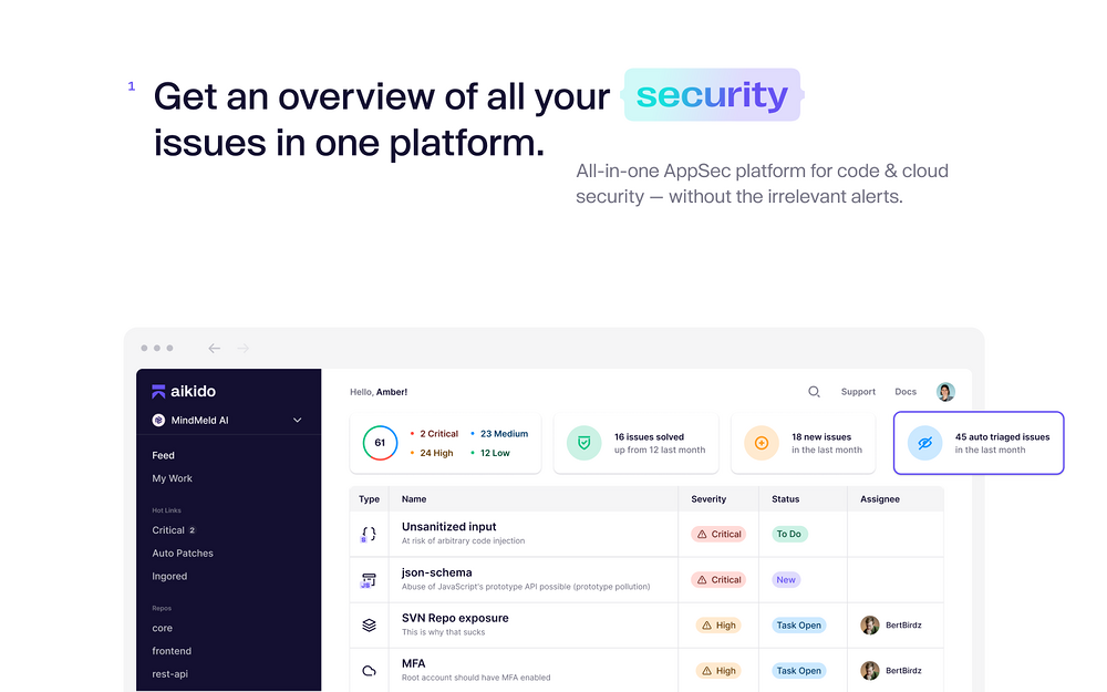 Aikido Security primary marketing image — Security & Compliance app on the Slack Marketplace