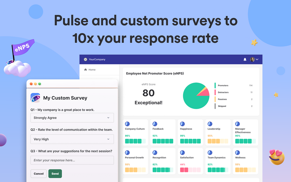 Matter: Recognition & Rewards mobile preview — Working from home app on the Slack Marketplace