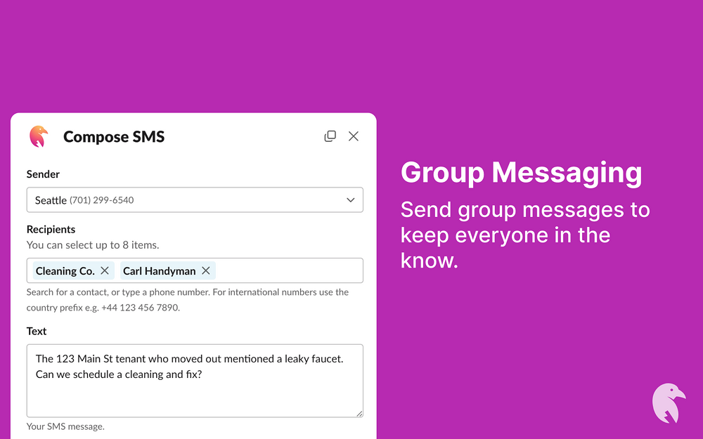 SMS to Slack integration setup — Marketing app on the Slack Marketplace