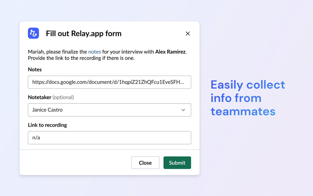 Relay.app integration setup — Sales app on the Slack Marketplace