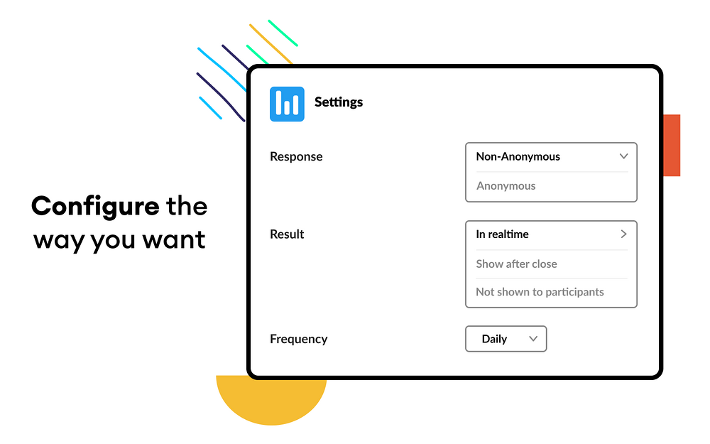 iPoll settings interface — Brilliant Bots app on the Slack Marketplace
