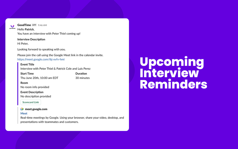 GoodTime integration setup — HR & Team Culture app on the Slack Marketplace