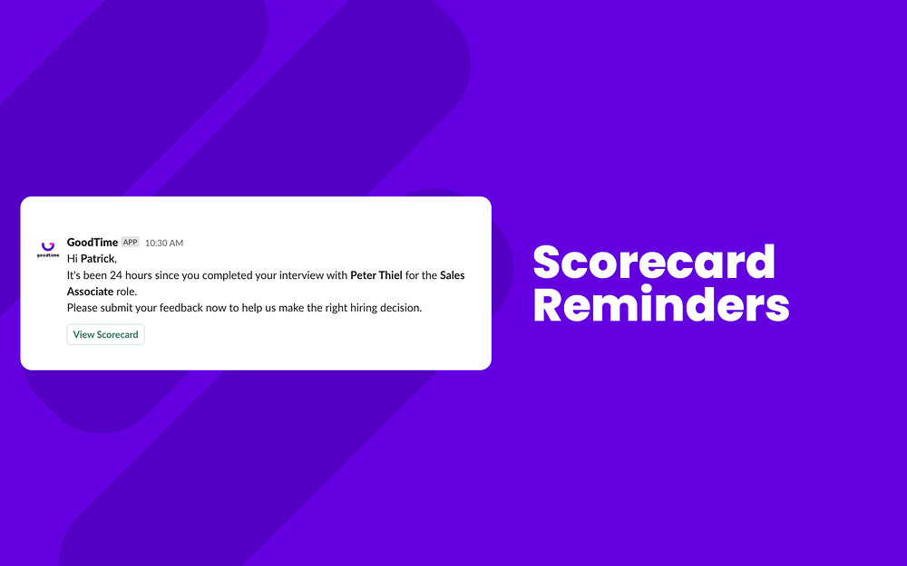 GoodTime feature detail — HR & Team Culture app on the Slack Marketplace