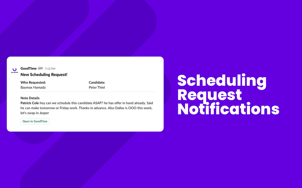 GoodTime settings interface — HR & Team Culture app on the Slack Marketplace