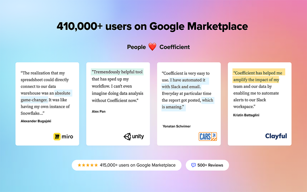 Coefficient: Slack for Sheets integration setup — Sales app on the Slack Marketplace