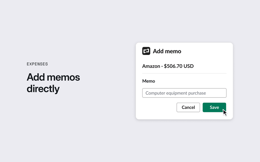 Brex dashboard view — MCP registry app on the Slack Marketplace