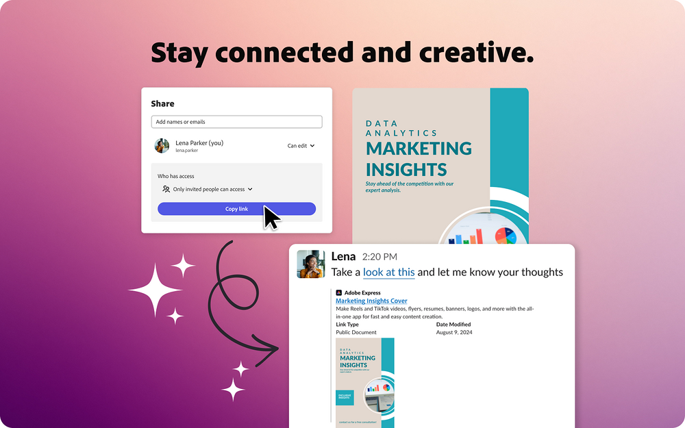Adobe Express integration setup — File Management app on the Slack Marketplace