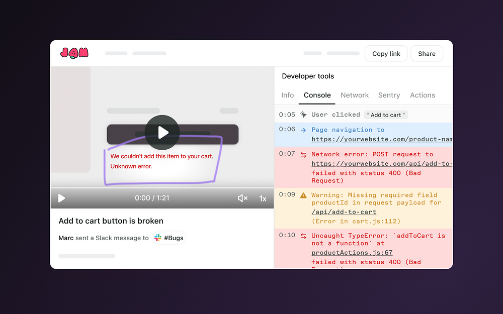 Jam feature detail — Design app on the Slack Marketplace