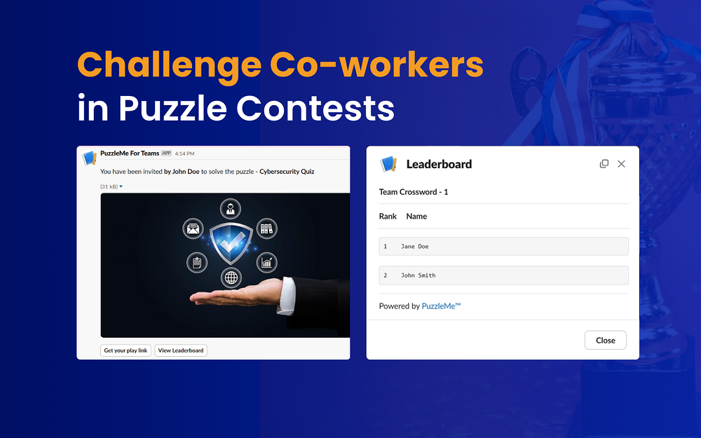Daily Puzzles & Games by PuzzleMe primary marketing image — Social & Fun app on the Slack Marketplace