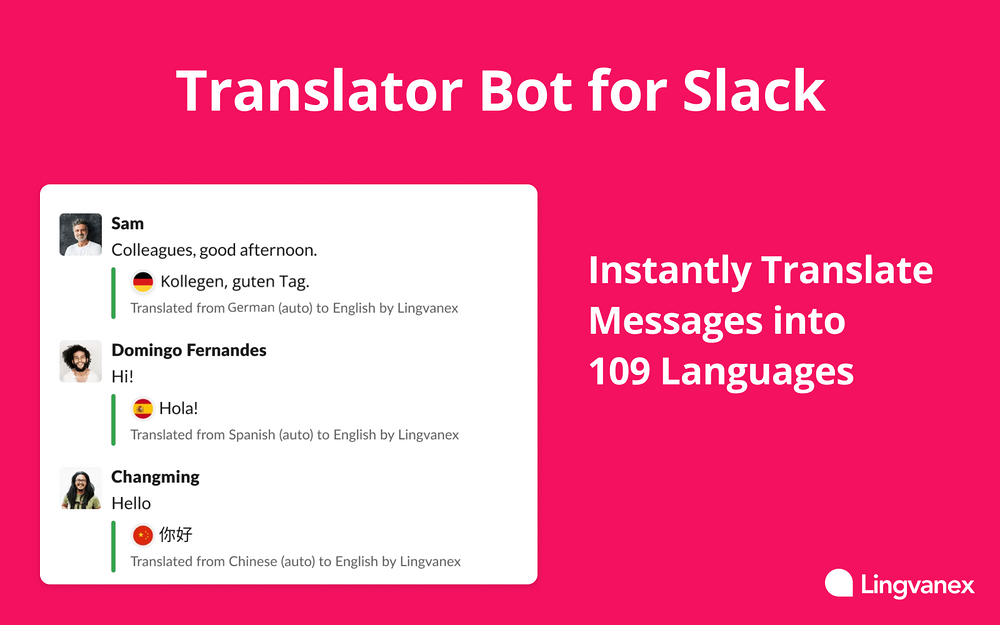 Translator - Translate Languages primary marketing image — Sales app on the Slack Marketplace
