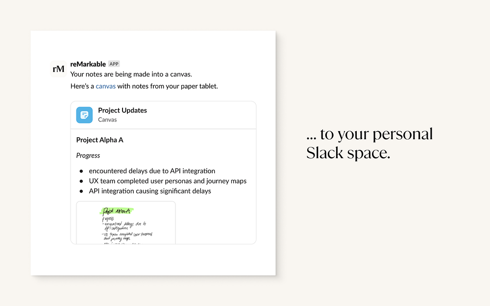reMarkable dashboard view — Productivity app on the Slack Marketplace