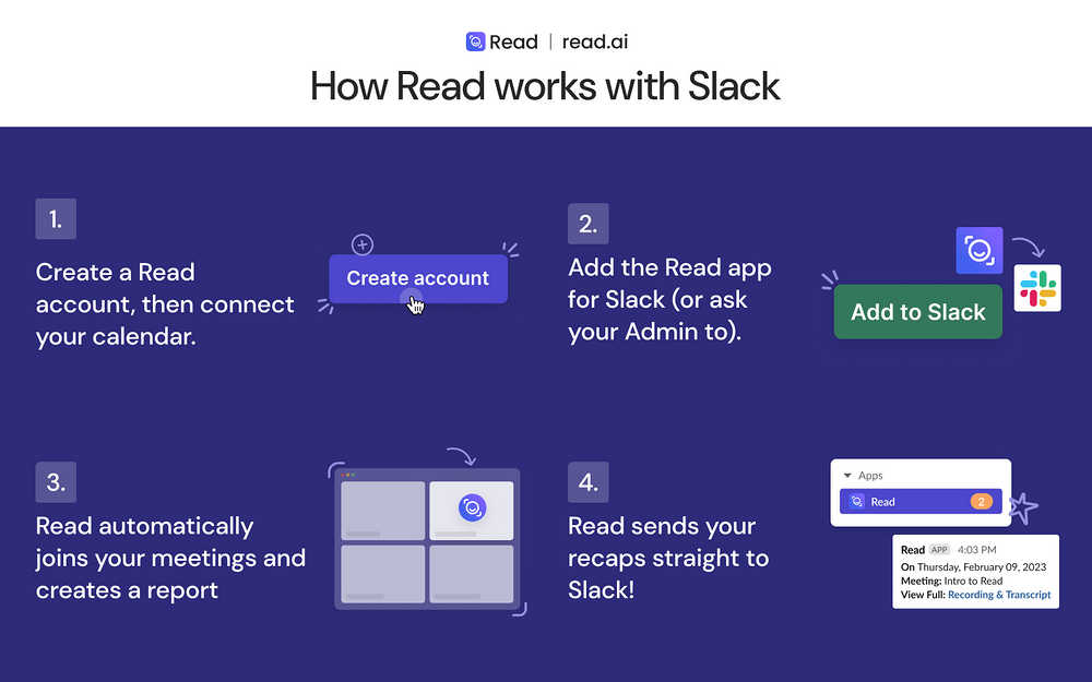 Read AI integration setup — Analytics app on the Slack Marketplace