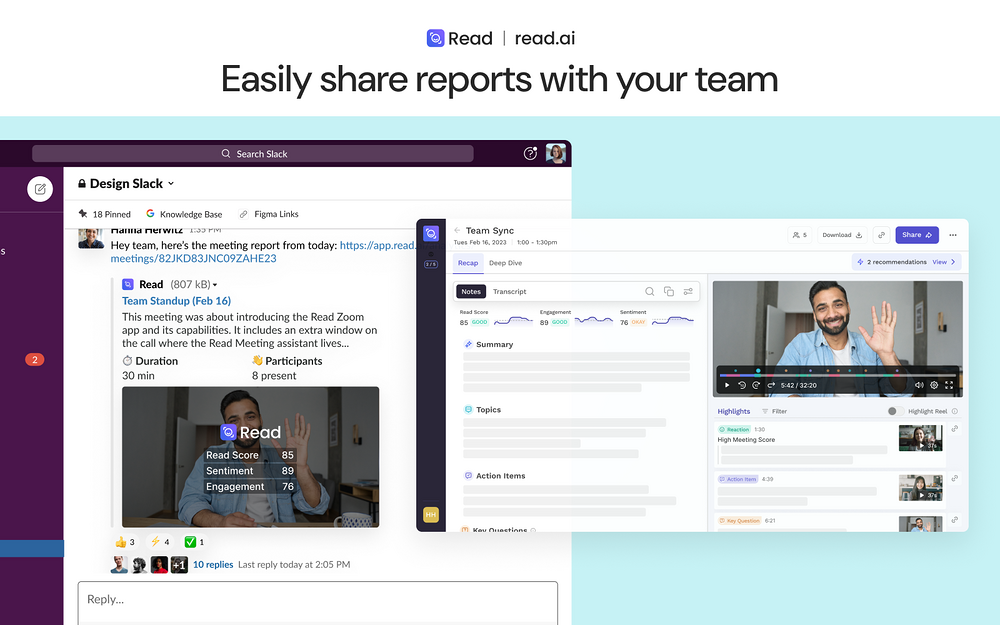 Read AI feature detail — Analytics app on the Slack Marketplace