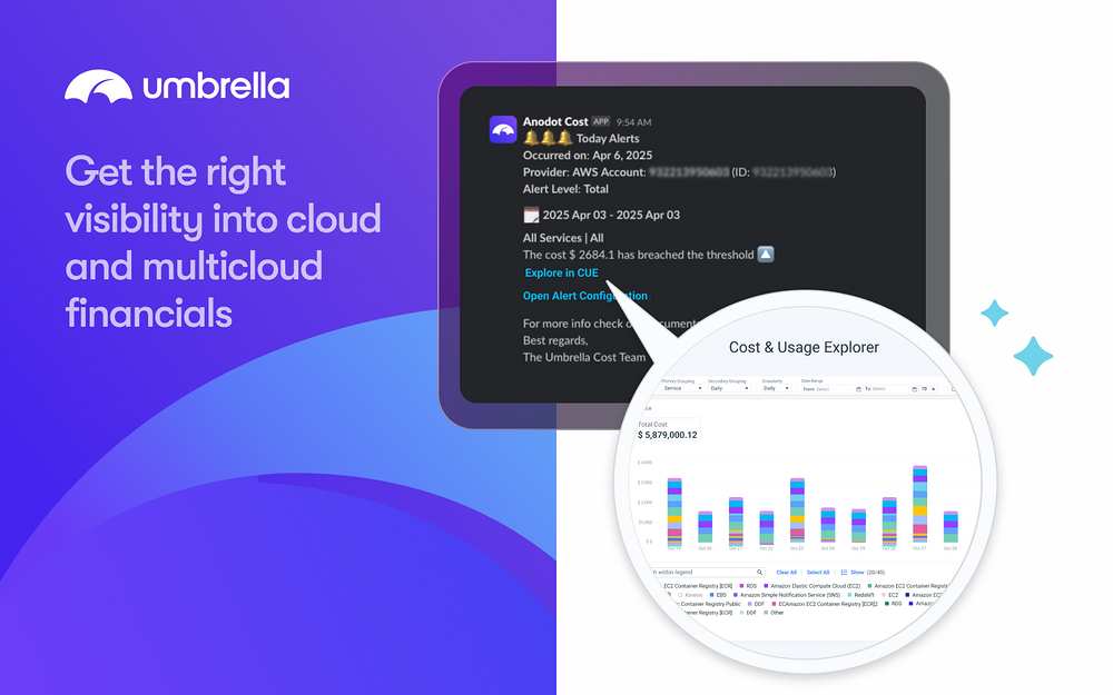 Umbrella Cost feature detail — Analytics app on the Slack Marketplace