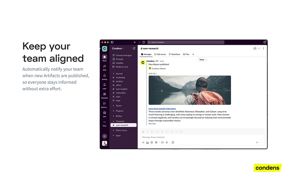 Condens feature detail — Design app on the Slack Marketplace