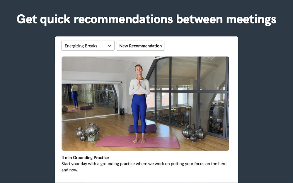 MyMOWO settings interface — Health & Wellness app on the Slack Marketplace