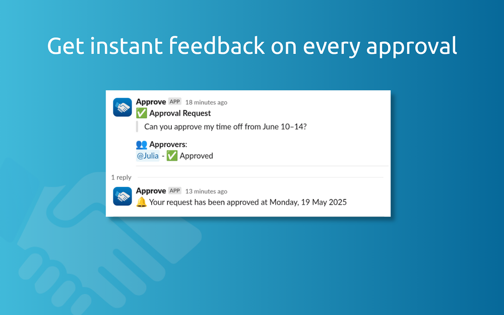 Approve feature detail — Office Management app on the Slack Marketplace