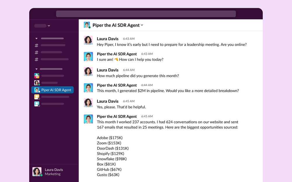 Qualified primary marketing image — Marketing app on the Slack Marketplace