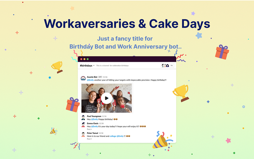 Asante | Recognition & Rewards integration setup — Working from home app on the Slack Marketplace