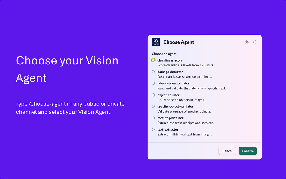 Tiliter Vision Bot integration setup — File Management app on the Slack Marketplace