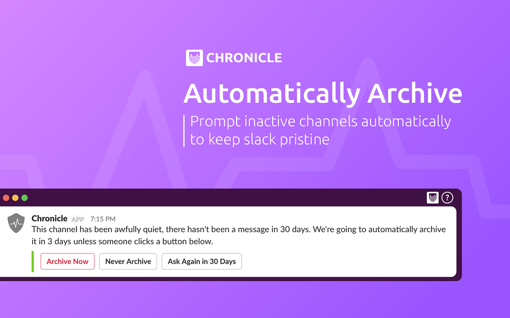 Chronicle feature detail — Security & Compliance app on the Slack Marketplace