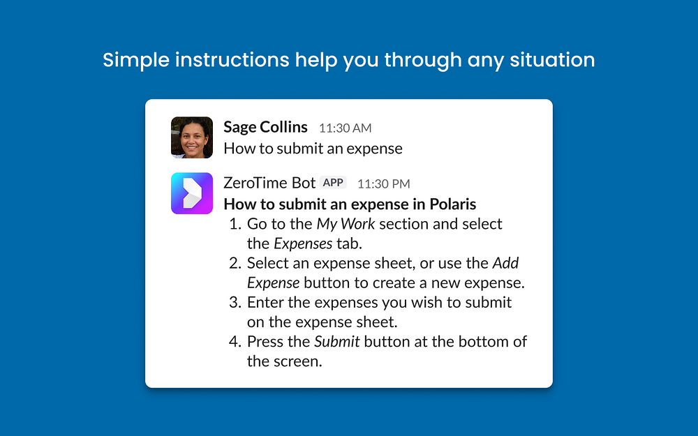 ZeroTime Bot for Slack integration setup — Project Management app on the Slack Marketplace