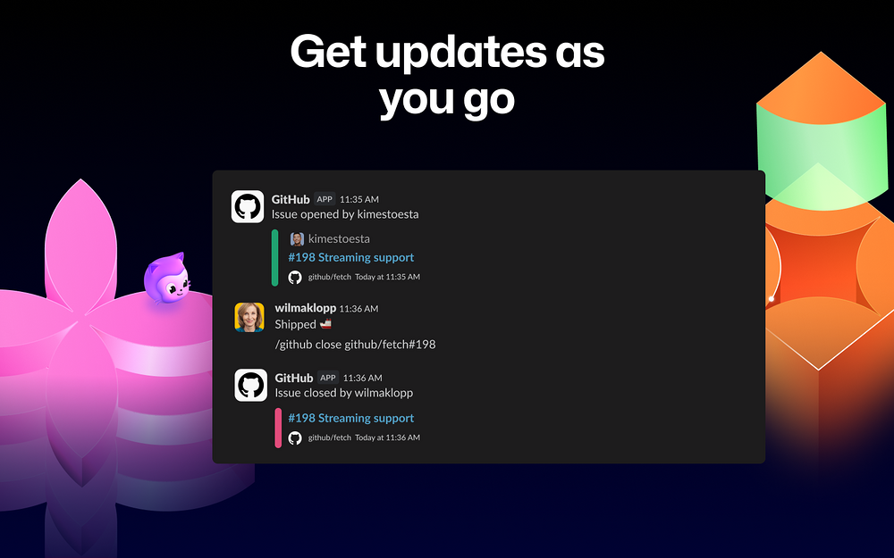 GitHub mobile preview — Developer Tools app on the Slack Marketplace