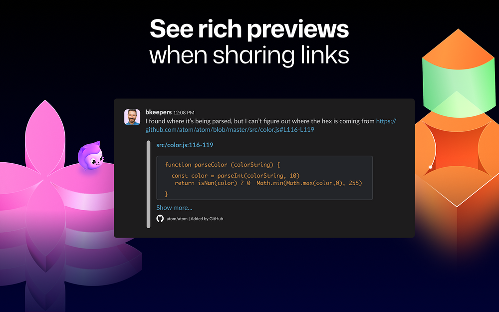 GitHub integration setup — Developer Tools app on the Slack Marketplace