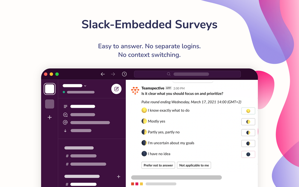 Teamspective dashboard view — Brilliant Bots app on the Slack Marketplace