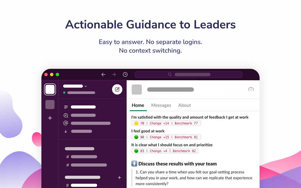 Teamspective settings interface — Brilliant Bots app on the Slack Marketplace