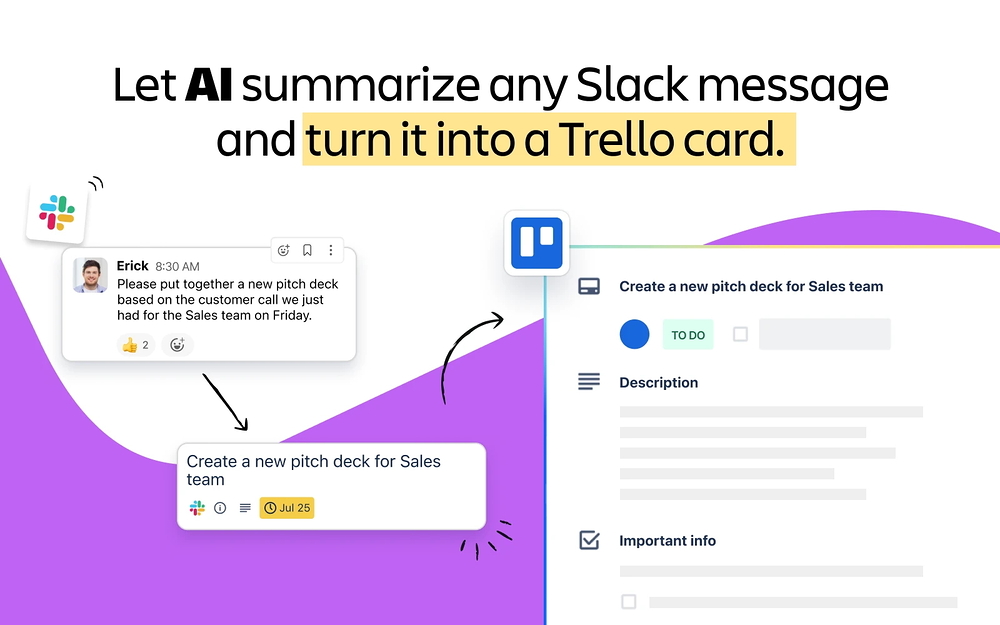 Trello integration setup — Brilliant Bots app on the Slack Marketplace
