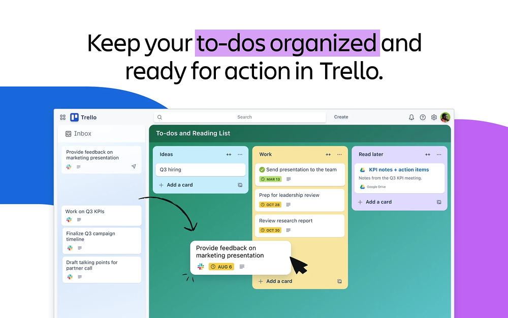 Trello settings interface — Brilliant Bots app on the Slack Marketplace