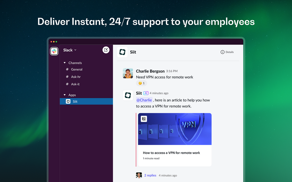 Siit primary marketing image — Security & Compliance app on the Slack Marketplace