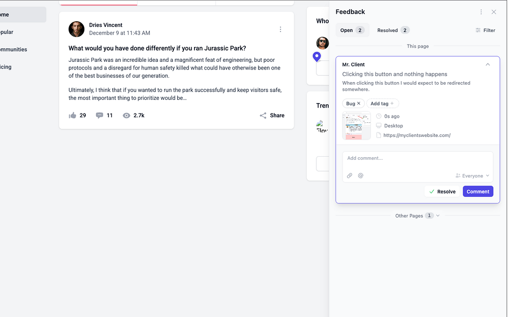 Feedbucket feature detail — Customer Support app on the Slack Marketplace