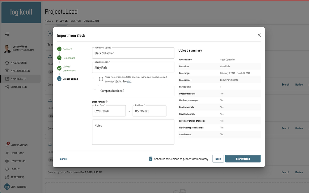 Logikcull for Slack integration setup — Security & Compliance app on the Slack Marketplace
