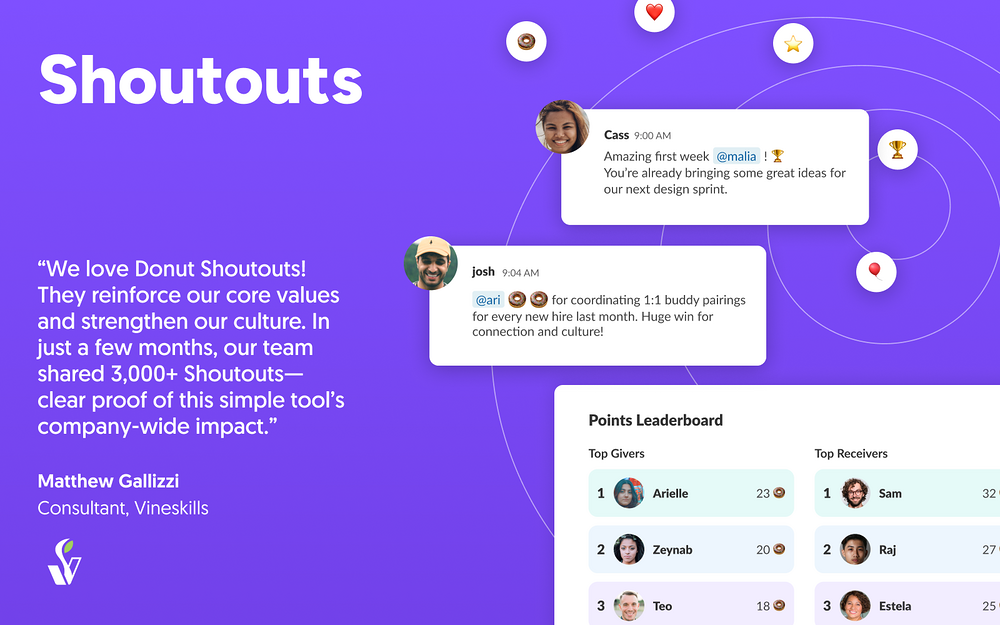 Donut feature detail — HR & Team Culture app on the Slack Marketplace