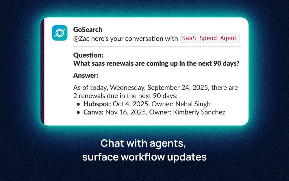 GoSearch dashboard view — File Management app on the Slack Marketplace